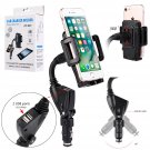 2 USB Car Charger Holder Cigarette Lighter Mount Stand for iPhone Galaxy PDA GPS