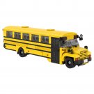 MOC Yellow School Bus Model Building Blocks Vehicles Collections Bricks Toys Set