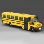 MOC Yellow School Bus Model Building Blocks Vehicles Collections Bricks Toys Set