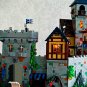 Modular Building Blocks Set for Black Falcon's Castle Street MOC Bricks Toys Kit