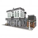 Brick Bank with Coffee Shop Model Building Blocks Set Street MOC Bricks Toy Gift Brick Bank with Coffee Shop Model Building Blocks Set Street MOC Bricks Toy Gift