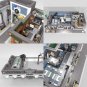 Brick Bank with Coffee Shop Model Building Blocks Set Street MOC Bricks Toy Gift