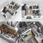 Brick Bank with Coffee Shop Model Building Blocks Set Street MOC Bricks Toy Gift