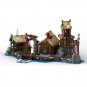 Village Expansion Model w/ Ship Boat Building Blocks Medieval MOC Bricks Toy Set