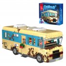 Christmas RV Model Van Light Decoration Vehicles Building Blocks MOC Bricks Toys Christmas RV Model Van Light Decoration Vehicles Building Blocks MOC Bricks Toys