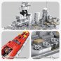 USS Hood Battleship Building Blocks Set MOC Military WW2 Warship Brick Toy Model