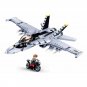 F18 Fighter Jet Aircraft Building Blocks Military MOC Bricks Model Kids DIY Toys