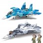 SU-27 Flanker Jet Fighter Building Blocks Set Military MOC Bricks DIY Model Toy