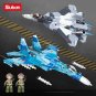 SU-27 Flanker Jet Fighter Building Blocks Set Military MOC Bricks DIY Model Toy