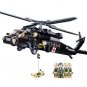 Model Building Blocks for Black Hawk Rescue Helicopter Military MOC Bricks Toys