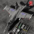 F18 Fighter Building Blocks Set Military MOC Aircraft Bricks Kids Toys DIY Model