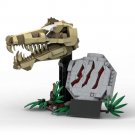 Tyrannosaurus Rex Skull Model Building Blocks Dinosaur Fossils MOC Bricks Toys