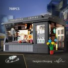 Coffee Shop Building Blocks Set City Street MOC Bricks Toys DIY Model Kids Gift Coffee Shop Building Blocks Set City Street MOC Bricks Toys DIY Model Kids Gift