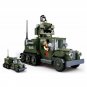 WW2 GAZ Half Track Car Truck Model Building Blocks Military MOC Bricks Toys Gift