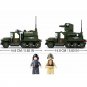 WW2 GAZ Half Track Car Truck Model Building Blocks Military MOC Bricks Toys Gift