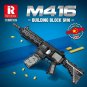 DIY Model Building Blocks Military MOC for M416 Assault Rifle Guns Bricks Toys