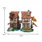 Medieval Watermill with Detailed Interior Model Building Blocks Set Bricks Toys
