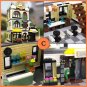 City Street Building Blocks Set CAFE Shop Garden Restaurant Hotel Bricks Toy Kit