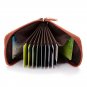 RFID Blocking Credit Card Wallet ID Holder Genuine Leather Zipper Pocket Purses
