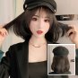 Women Short Bob Style Straight Hair Hat Large Wigs Caps Newsboy Baseball Cap