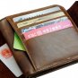 Men's Retro Cowboy Leather Wallet ID Card Holder Purse Clutch Wallets Billfold
