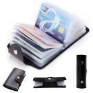 24 Cards Slim PU Leather Bank ID Credit Card Holder Pocket Case Wallet Purses