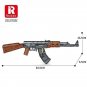Building Blocks Set Military MOC AK47 Assault Rifle Guns Bricks Model Kids Toys