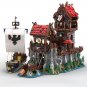 Tower Medieval Ship Building Blocks Set Castle MOC Bricks Toys Kit for Wolfpack
