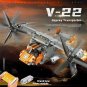APP Motorized RC MOC V22 Osprey Plane Building Blocks Set Bricks DIY Model Toys