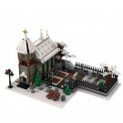 Winter Village Church w/ Graveyard DIY Model Building Blocks MOC Bricks Toy Gift