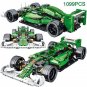 Green Formula Racing Car Building Blocks Set MOC DIY Model Bricks Toys Kids Gift