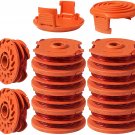 16ft String Trimmer Spools Line Cap Covers Replacement for Worx WA0007 50019417 16ft String Trimmer Spools Line Cap Covers Replacement for Worx WA0007 50019417