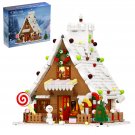 Christmas Gingerbread House Building Blocks Set with LED Light Bricks Toys Gift