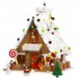 Christmas Gingerbread House Building Blocks Set with LED Light Bricks Toys Gift