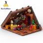 MOC Frame Cabin Attic Building Block Set House Architecture DIY Model Bricks Toy