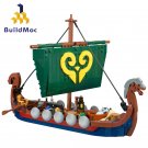 MOC Longship Boat Model Building Blocks Medieval Ship Brick Toys Set Collection
