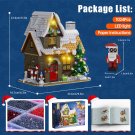 MOC Winter Snow House w/ Light Model Building Blocks Christmas Bricks Toys Gift MOC Winter Snow House w/ Light Model Building Blocks Christmas Bricks Toys Gift