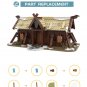 Viking Longhouse Modular Building Blocks Set Medieval House MOC Bricks Toy 641pc