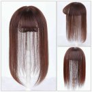 Women Thin Genuine Human Hair Topper Toupee Clip in Top Hairpiece with Air Bang Women Thin Genuine Human Hair Topper Toupee Clip in Top Hairpiece with Air Bang