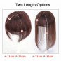 Women Thin Genuine Human Hair Topper Toupee Clip in Top Hairpiece with Air Bang