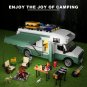 Camper Van Model Building Blocks Toys with Light Interior Bricsk Set Kids Gift
