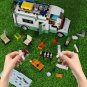 Camper Van Model Building Blocks Toys with Light Interior Bricsk Set Kids Gift