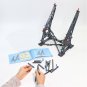 Vertical Display Stand Building Blocks Bricks Toys for Millennium Falcon 75192