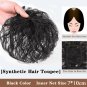Women Genuine Human Hair Toupee Topper Curly Hairpiece Top Pieces Wigs Wiglet