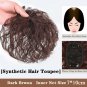 Women Genuine Human Hair Toupee Topper Curly Hairpiece Top Pieces Wigs Wiglet