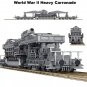 WW2 Karl Heavy Carronade Mortar Railway Building Blocks Military MOC Bricks Toys