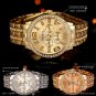 Women Fashion Jelly Wrist Watch Crystal Stainless Steel Analog Quartz Wristwatch