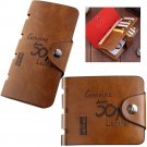 Vintage Men Leather Wallets Pocket ID Card Holder Clutch Center Bifold Purses