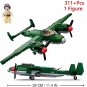 WW2 TU-2 Bomber Aircraft Building Blocks Military MOC Bricks DIY Model Toys Set