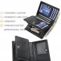 Men's Leather Wallet Zipper Purse ID Bifold Credit Card Holder Pocket Billfold